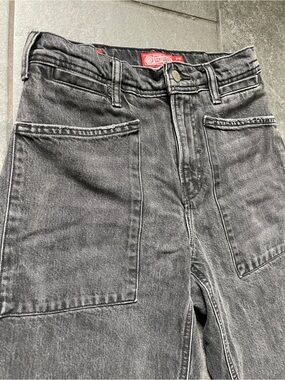 Lucky Brand Gray Washed Relaxed Jeans with Front Patch Pockets